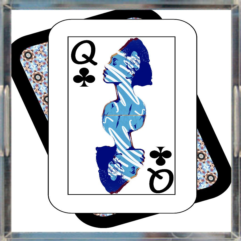 Play Your Hand...Queen Club No. 2 Acrylic Tray