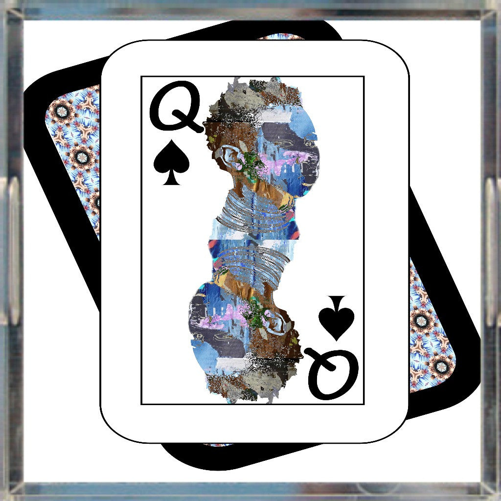 Play Your Hand...Queen Spade No. 2 Acrylic Tray