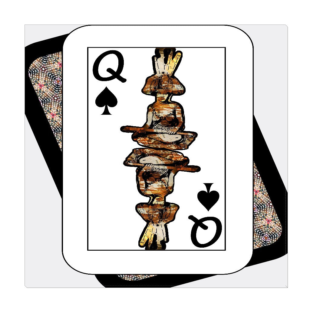 Play Your Hand...Queen Spade No. 4 Wrapped Canvas