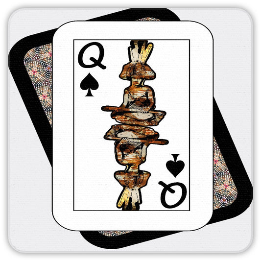 Play Your Hand...Queen Spade No. 4  Coaster Set