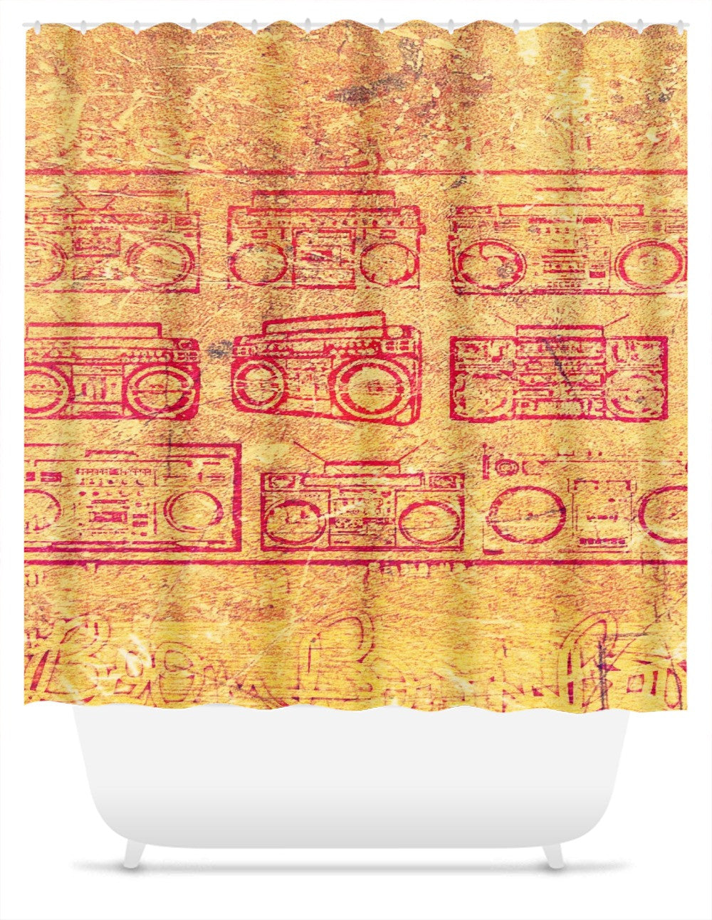 My Beat Goes Shower Curtain
