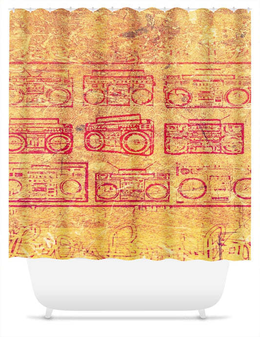 My Beat Goes Shower Curtain
