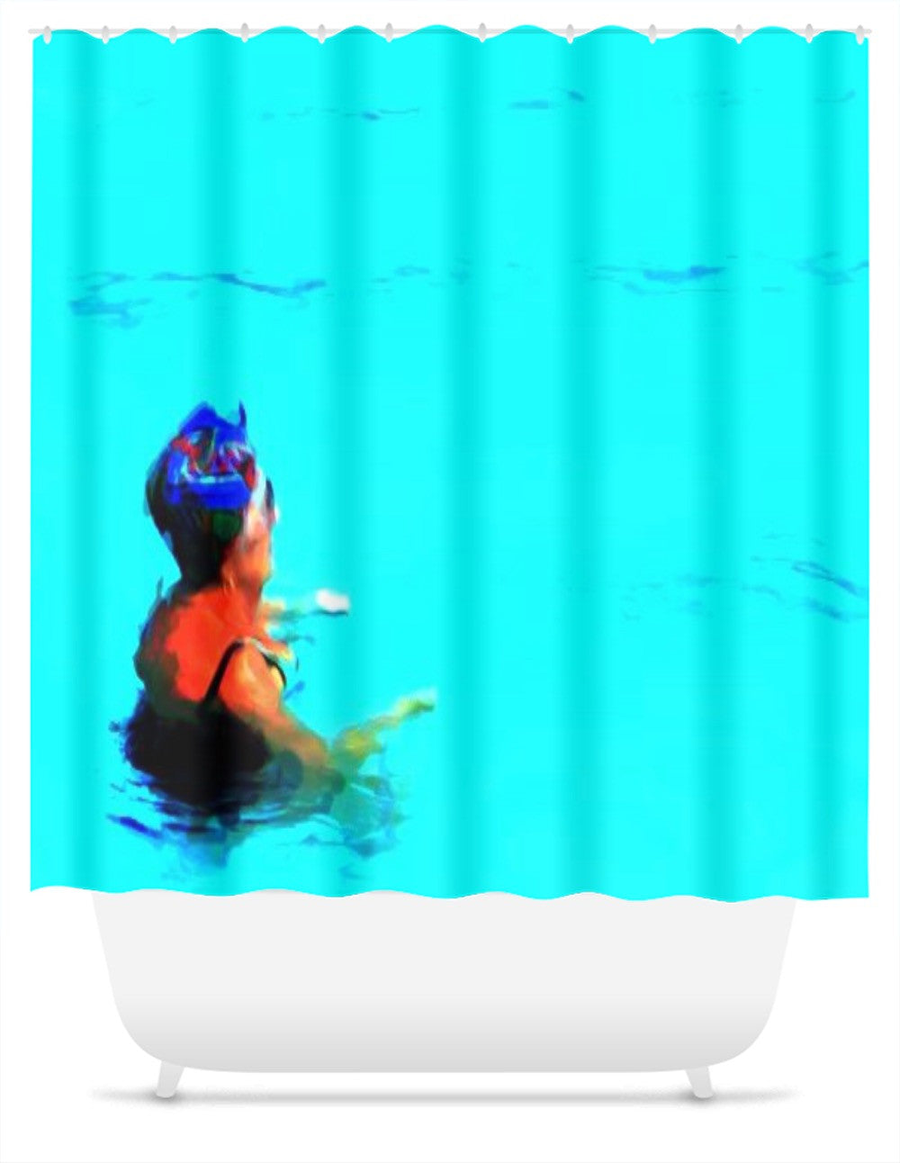 Deep End No. 1 Shower Curtain