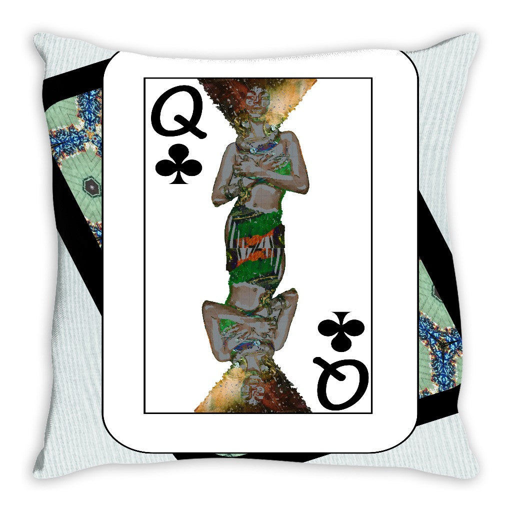 Play Your Hand...Queen Club No. 1 Throw Pillow