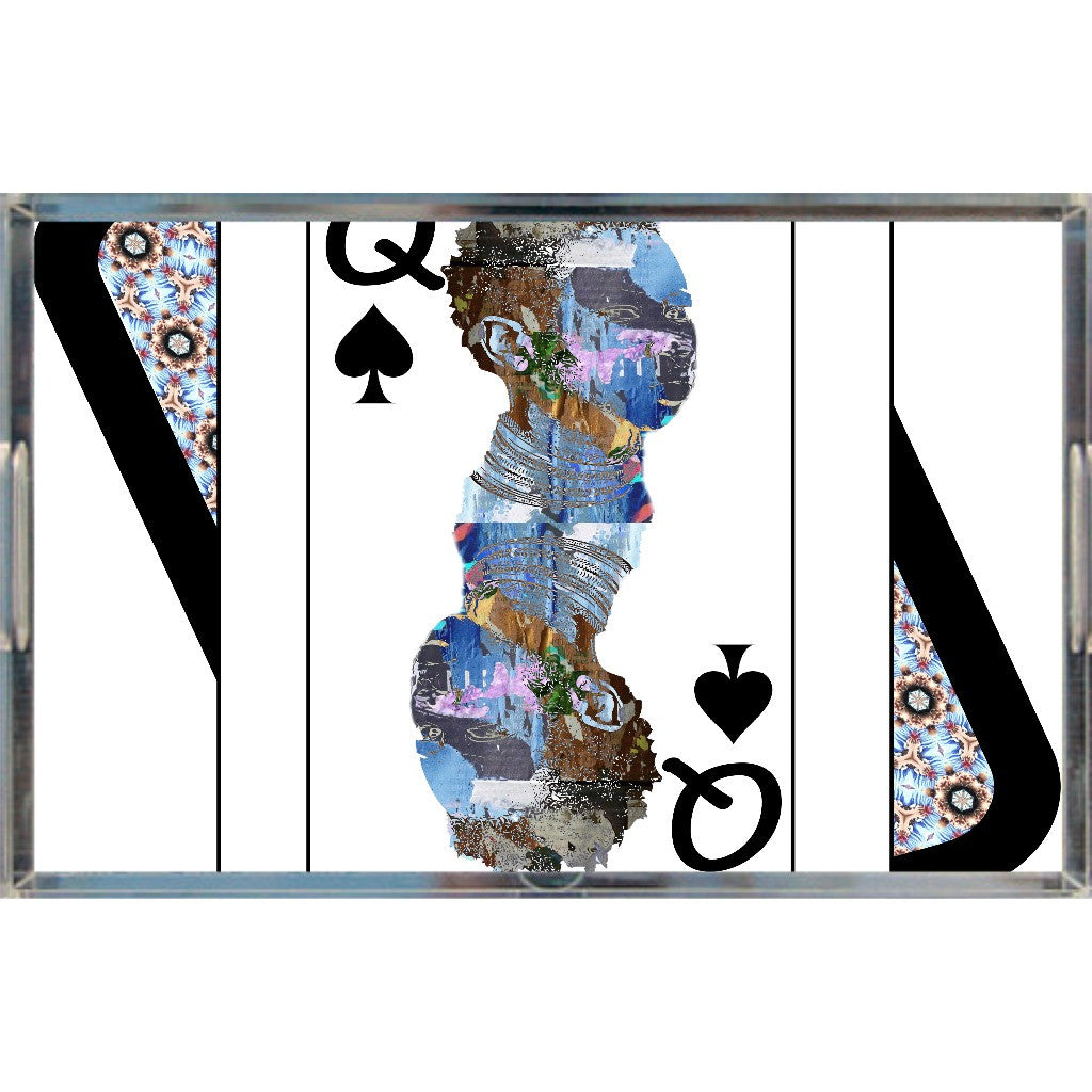 Play Your Hand...Queen Spade No. 2 Acrylic Tray