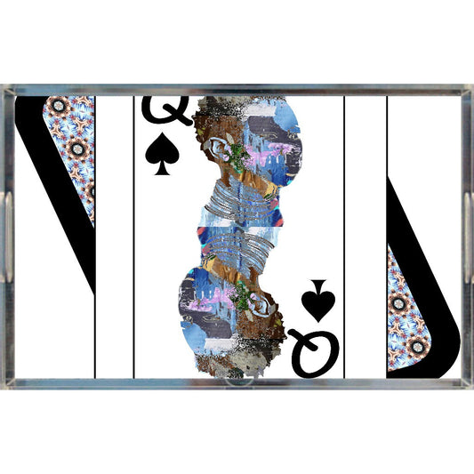 Play Your Hand...Queen Spade No. 2 Acrylic Tray