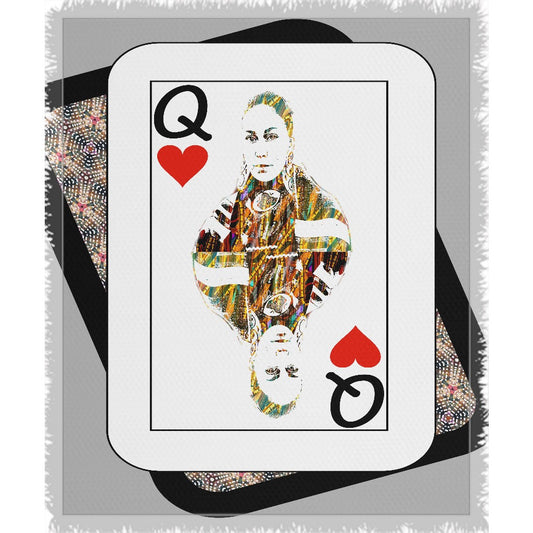 Play Your Hand...Queen Heart No. 4 Woven Blanket