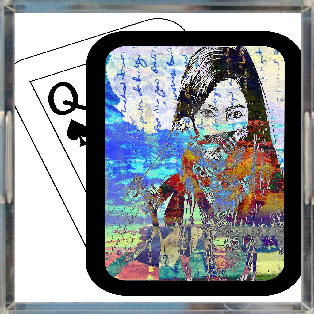 Play Your Hand...Watch Your Back No. 4 Acrylic Tray