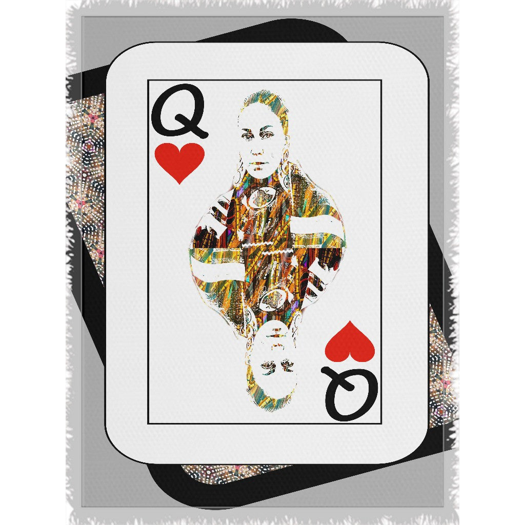 Play Your Hand...Queen Heart No. 4 Woven Blanket