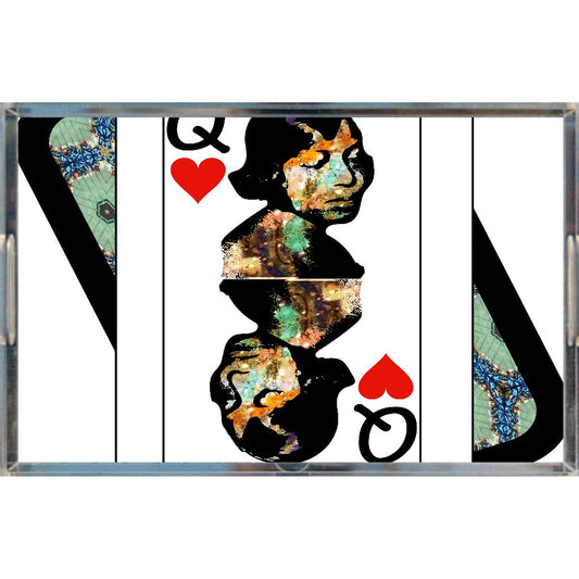 Play Your Hand...Queen Heart No. 1 Acrylic Tray
