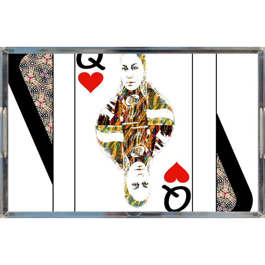 Play Your Hand...Queen Heart No. 4 Acrylic Tray