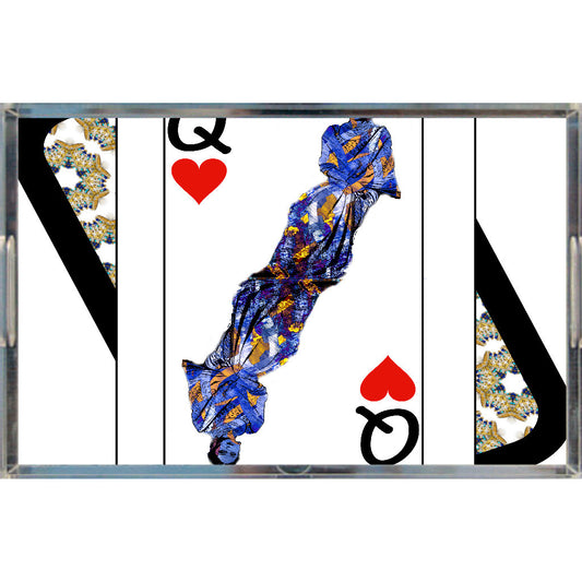 Play Your Hand...Queen Heart No. 3 Acrylic Tray