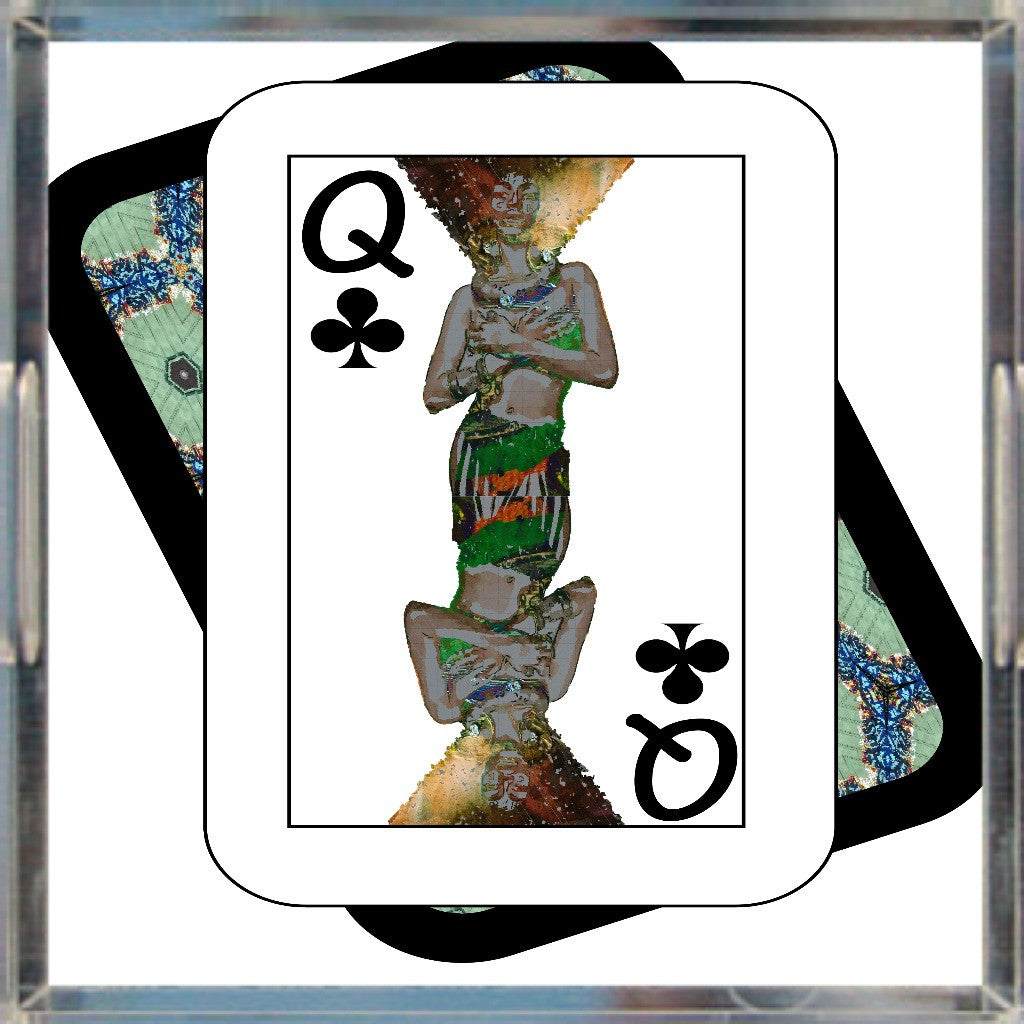 Play Your Hand...Queen Club No. 1 Acrylic Tray