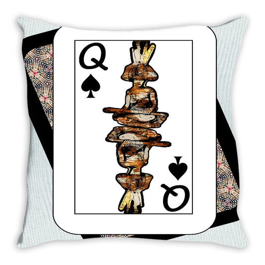 Play Your Hand...Queen Spade No. 4 Throw Pillow