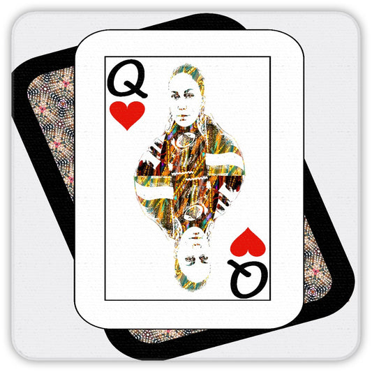 Play Your Hand...Queen Heart No. 4  Coaster Set