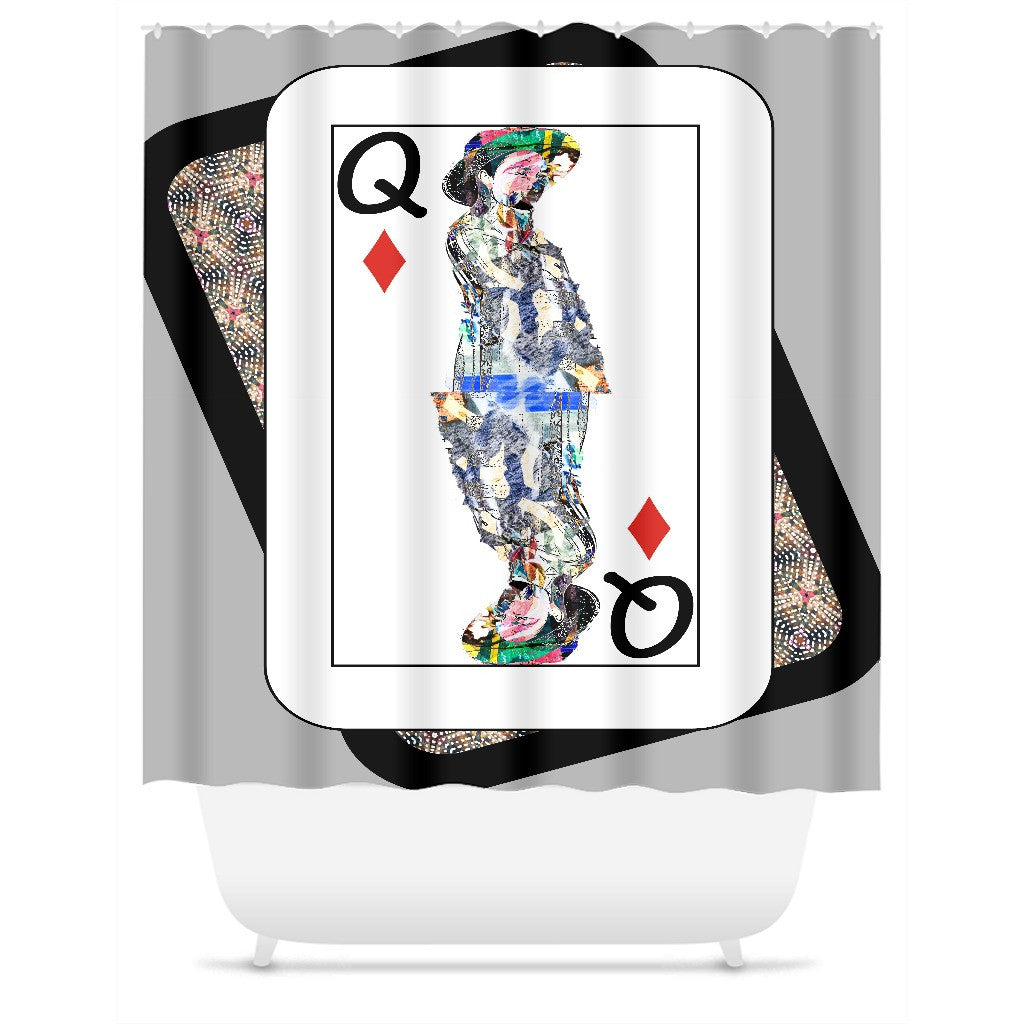 Play Your Hand...Queen Diamond No. 4 Shower Curtain