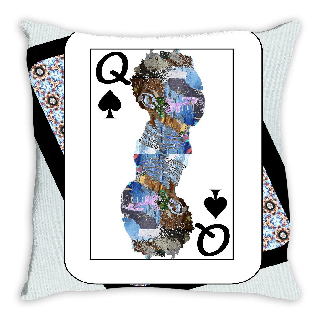 Play Your Hand...Queen Spade No. 2 Throw Pillow