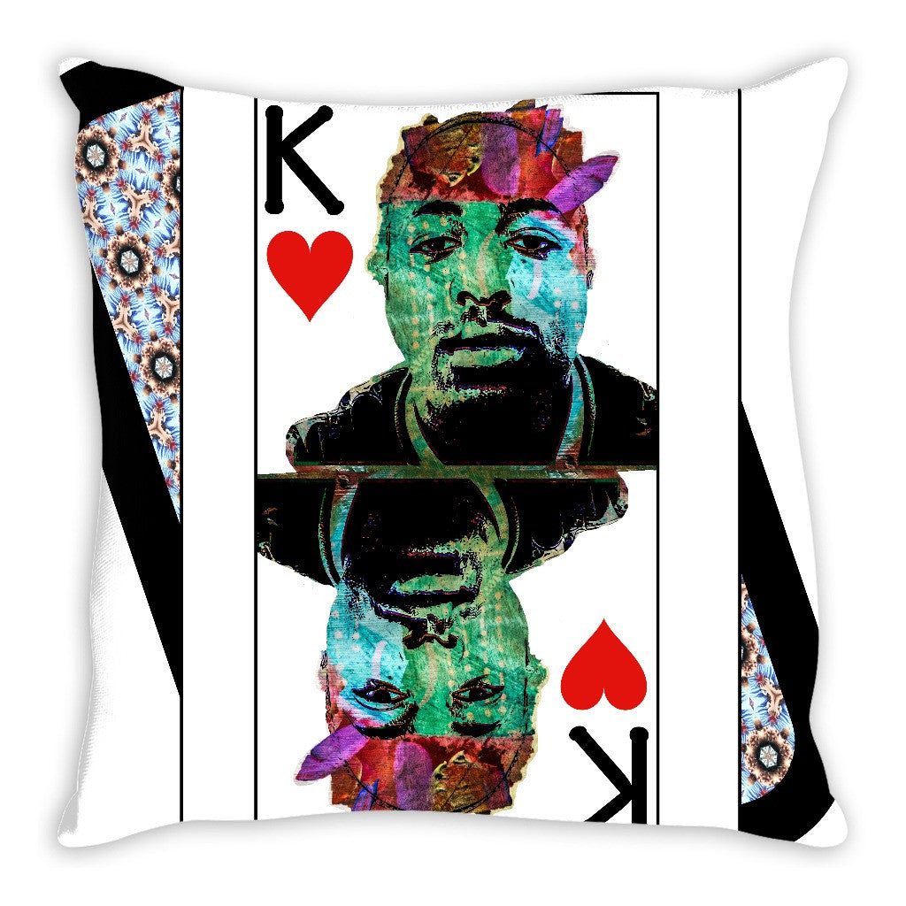 Play Your Hand...King Heart No. 2 Throw Pillow
