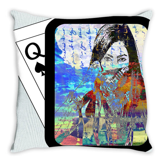 Play Your Hand...Watch Your Back No. 4 Throw Pillow
