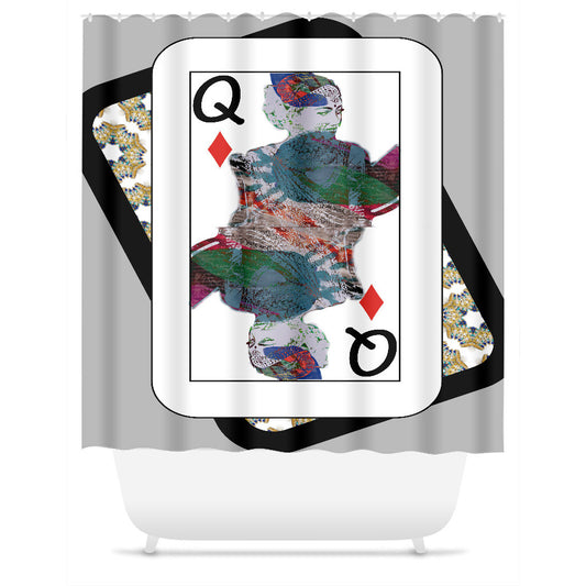 Play Your Hand...Queen Diamond No. 3 Shower Curtain