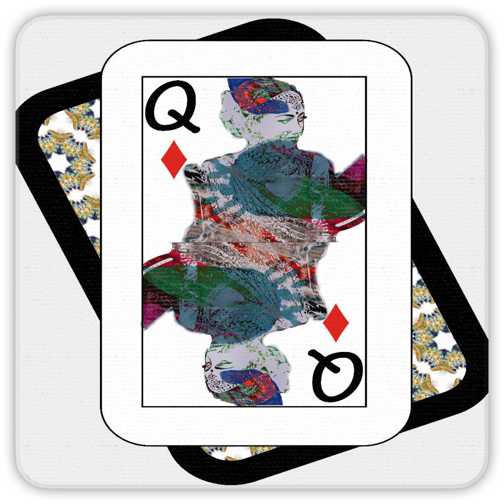 Play Your Hand...Queen Diamond No. 3 Coaster Set