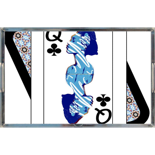 Play Your Hand...Queen Club No. 2 Acrylic Tray