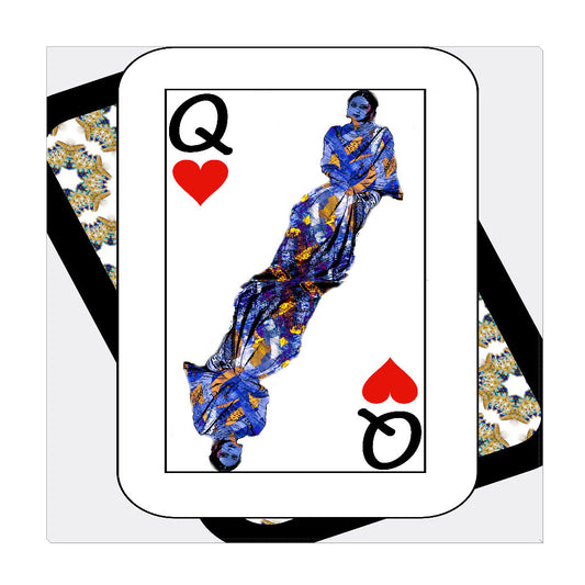Play Your Hand...Queen Heart No. 3 Wrapped Canvas