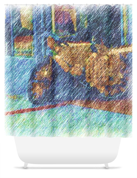 Street Scene West End Shower Curtain
