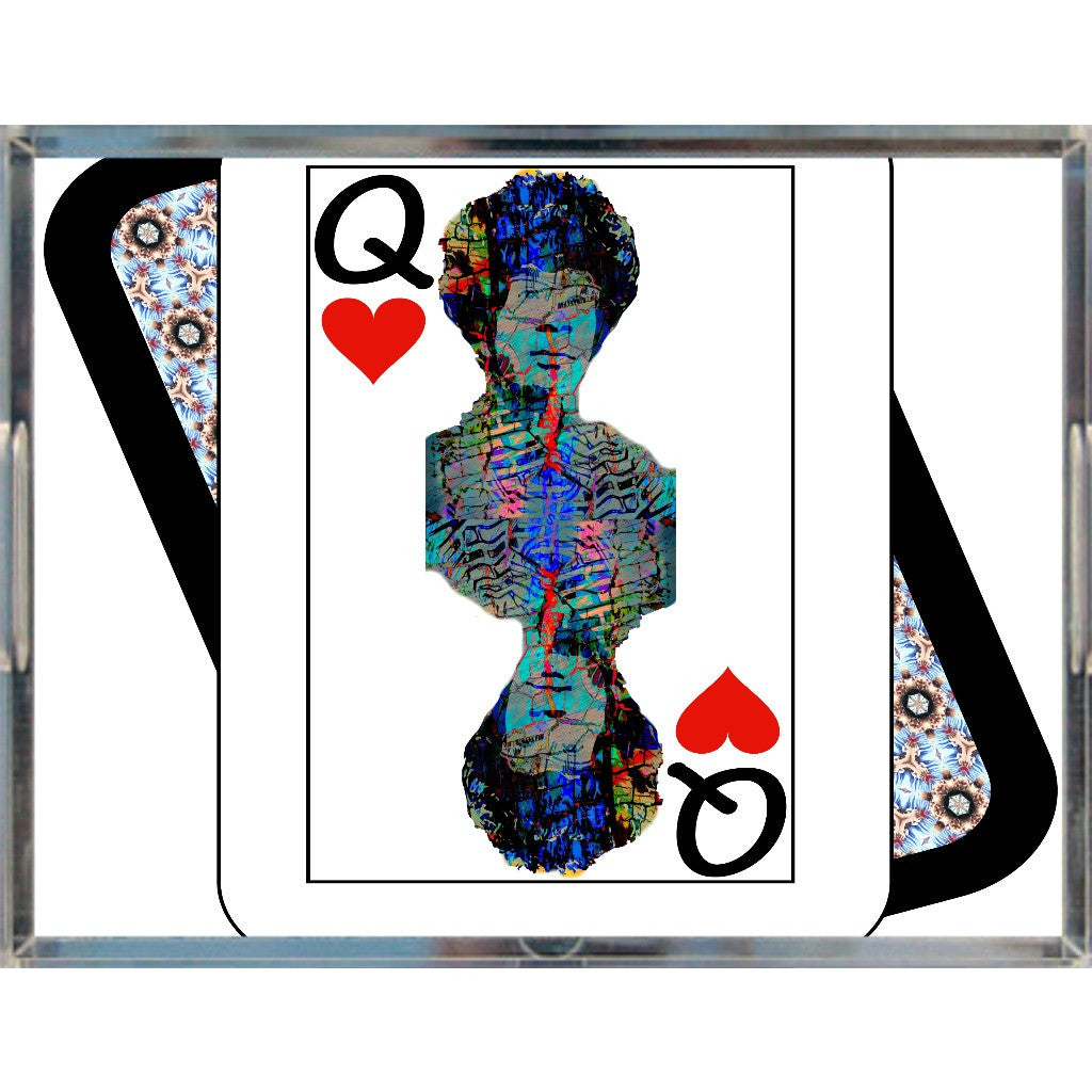 Play Your Hand...Queen Heart No. 2 Acrylic Tray