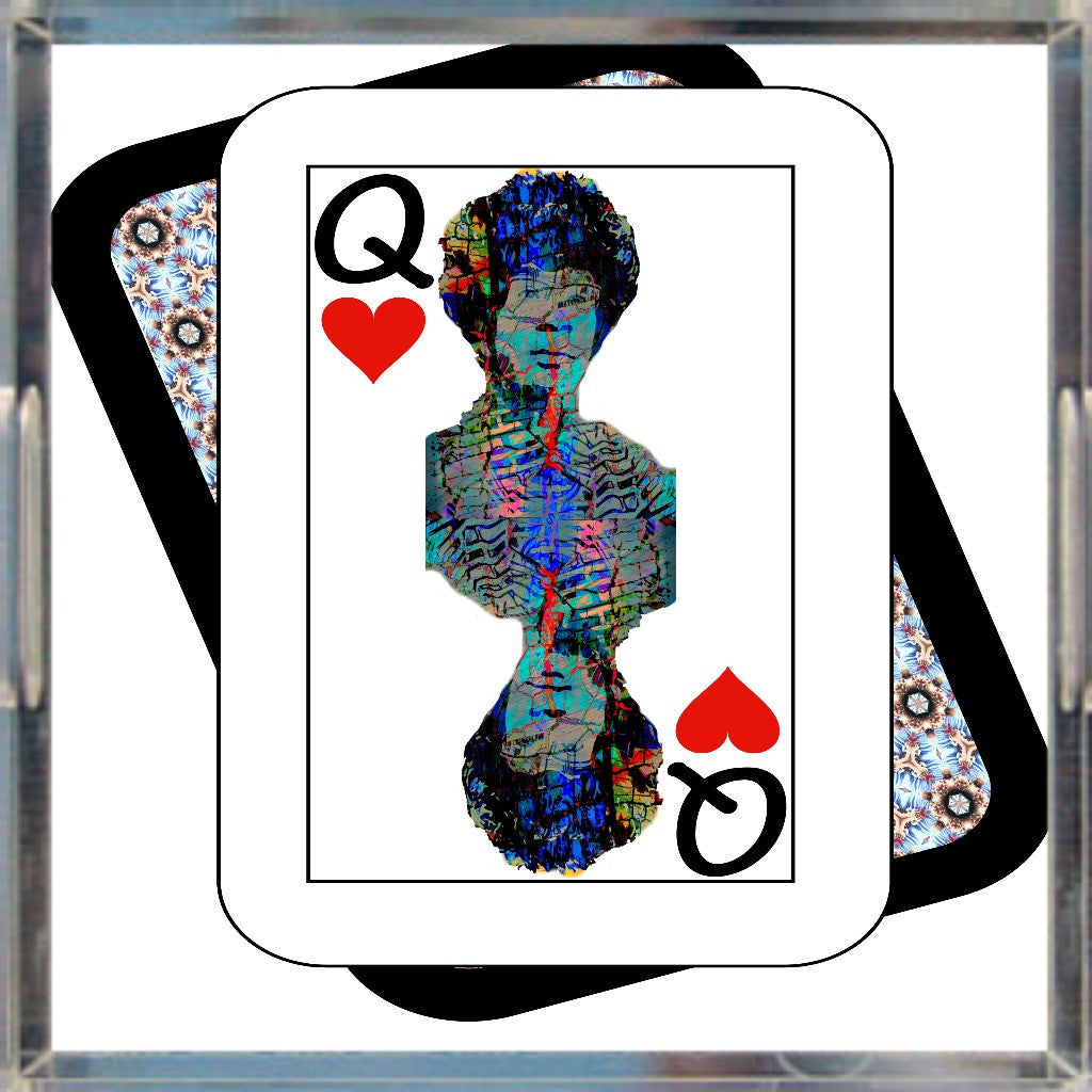 Play Your Hand...Queen Heart No. 2 Acrylic Tray