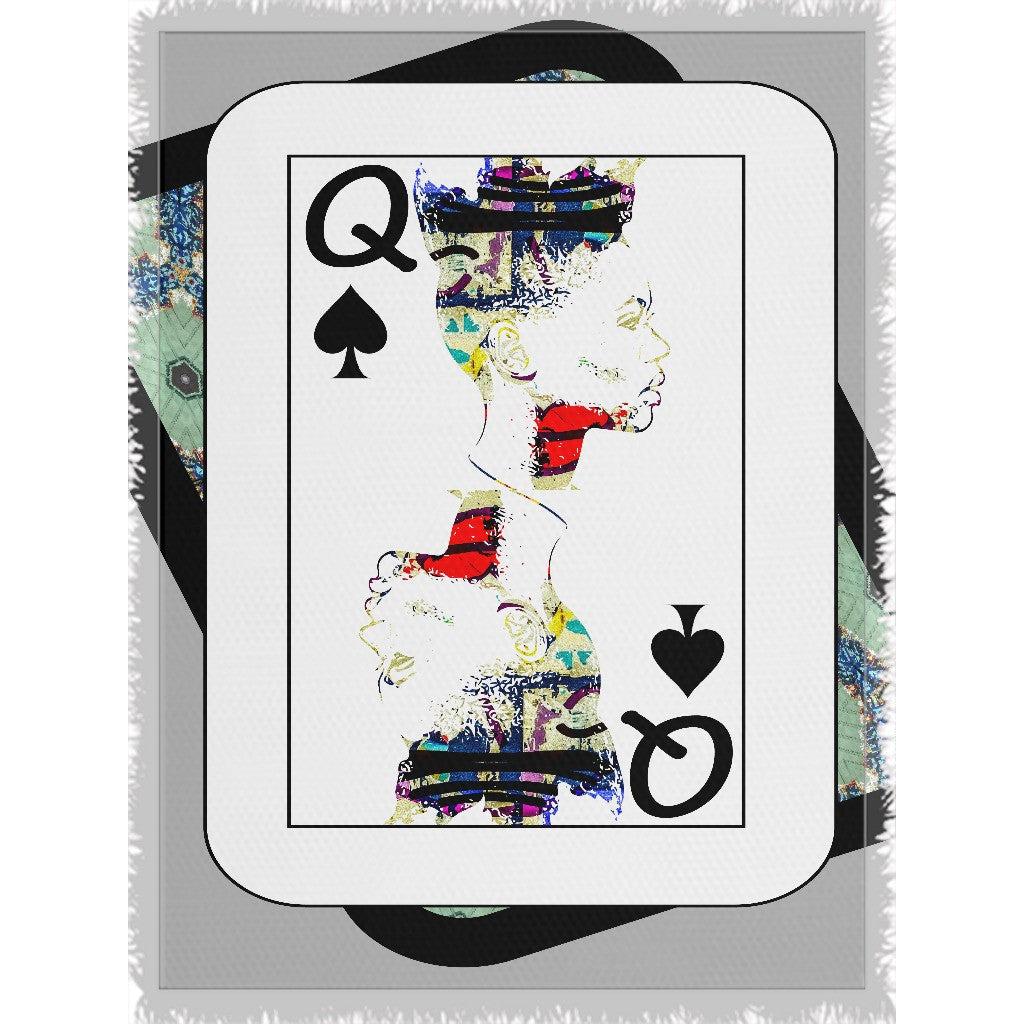 Play Your Hand...Queen Spade No. 1 Woven Blanket