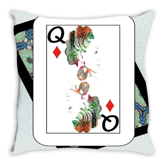 Play Your Hand...Queen Diamond No. 1 Throw Pillow