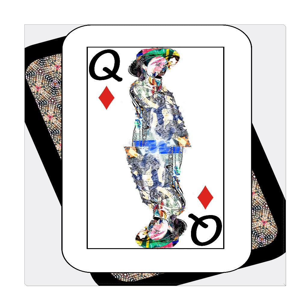 Play Your Hand...Queen Diamond No. 4 Wrapped Canvas