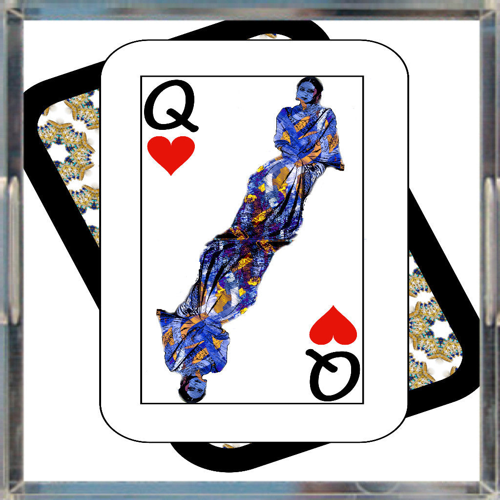 Play Your Hand...Queen Heart No. 3 Acrylic Tray