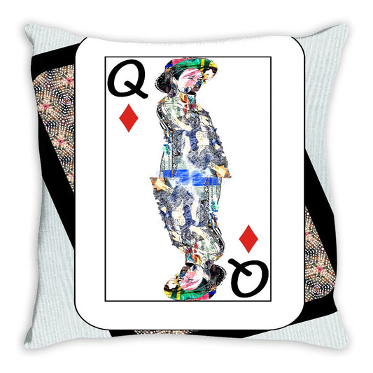 Play Your Hand...Queen Diamond No. 4 Throw Pillow